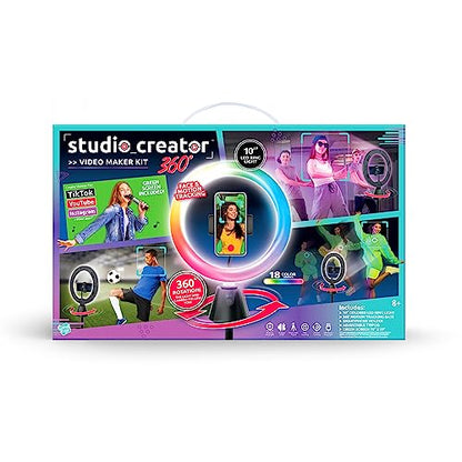 Canal Toys Studio Creator 360 Video Maker Kit, Green Screen and Tripod, Face and Motion Tracker, 10" Light Ring - style: 360 Video Maker