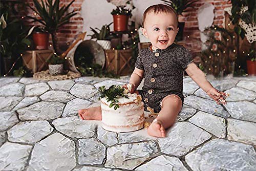 MEHOFOND 7x5ft Brick Stone Wall Photography Background Home Decor Party Photo Shooting Birthday Party Decoration Backdrop Banner Studio Photo Props - size: 7x5ft