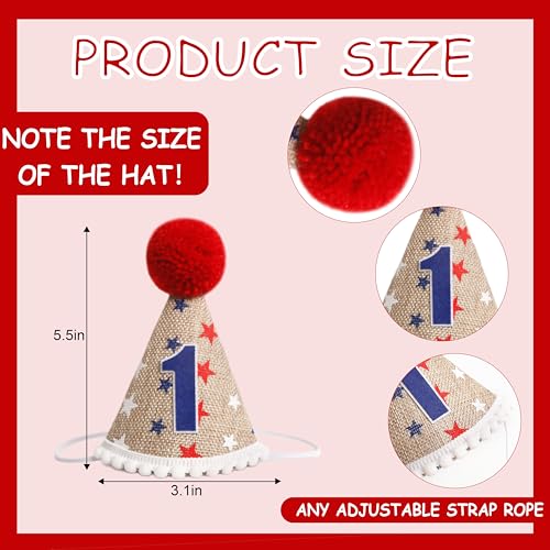 KOJIN 1st Birthday Hat for Baby Girl/Boy - First Birthday Decorations, Cake Smash Photo Prop - color: Blue
