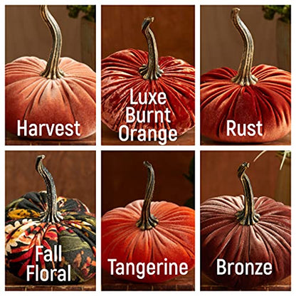 Create Your Own Set of 4 Small Velvet Pumpkins, Handmade Home Decor, Holiday Mantle, Fall Halloween Thanksgiving Centerpiece, Wedding (Create Set 4 Small) - color: Create Set 4 Small