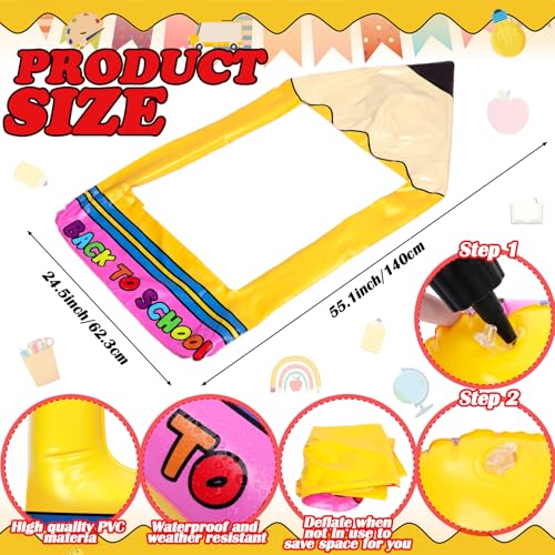 Colingmill 55 Inch Christmas Gingerbread House Photo Frame Inflatable Balloon Decorations Photo Backdrop Booth Selfie Frame Background for Xmas Party Supplies(Pencil) - style: Pencil