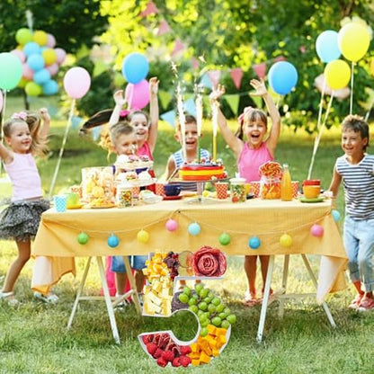 Charcuterie Cardboard Number Fillable Shaped Treat Decorative Box Anniversary Birthday Table Centerpiece (5 Style, 9inch) - size: 9inch, style: 5 Style