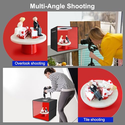 16 Inch Photo Light Box, CRI>90 Photography Shooting Tent with 224 LED Beads Dimmable 3200K-6500K, 6 Color Backdrops Portable Product Photography Studio - size: 16" x 16" x 16"