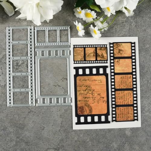 Scrapbooking Die-Cuts for Card Making, Christmas Metal Cutting Dies, Paper Craft Punch Template, Background Embossing Stencils, DIY Album Décor (Camera Film-11.6x9.3cm) - color: Camera Film-11.6x9.3cm