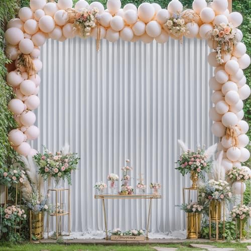 10ft x 7ft Silver Grey Backdrop Curtain for Parties Wedding Wrinkle Free Backdrop Drapes Panels for Baby Shower Birthday Photo Photography Polyester Fabric Background Decoration - color: Silver Grey, size: 10FTx7FT (W5'xH7', 2 Panels)