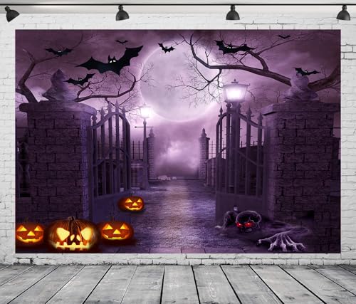 9x6Ft Halloween Theme Pictorial Cloth Customized Photography Backdrop Background Studio Prop - size: 9X6Ft