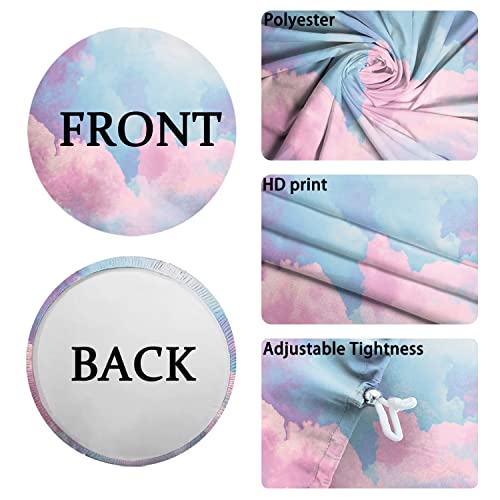 Leyiyi 7.2x7.2ft First Trip Around The Sun Round Backdrop Cover Cartoon Outer Space Planet Rocket Little Astronaut Photo Background for Boys Birthday Party Decorations Space Theme Birthday Supplies - size: 7.2x7.2ft-Diameter