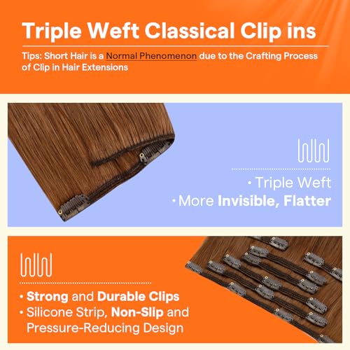 Full Shine Total 2 Packs Detangling Spray & 18 Inch #330 Clip in Hair Extensions 7pcs