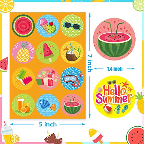 Joy Bang 500 PCS Summer Stickers for Kids, 30 Sheets Beach Ocean Tropical Stickers Bulks, Ice Cream Sea Animal Holiday Hawaiian Sticker Crafts School Teacher Classroom Party Favors Essentials - style: Summer