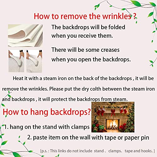 Fireplace Holiday Photography Backdrop Photo Booths Studio Props Vinyl 7x5ft Christmas Stocking Tree Photo Background Winter Xmas Birthday Party Decorations Baby Shower Supplies - size: 7x5ft