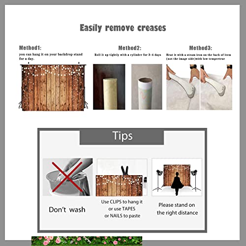 7x5ft Brown Wood Photography Backdrop Photographers Brown Photo Backdrop Retro Wood Wall Backdrop Baby Shower Birthday Party Banners Backdrop 216 - size: 7x5ft