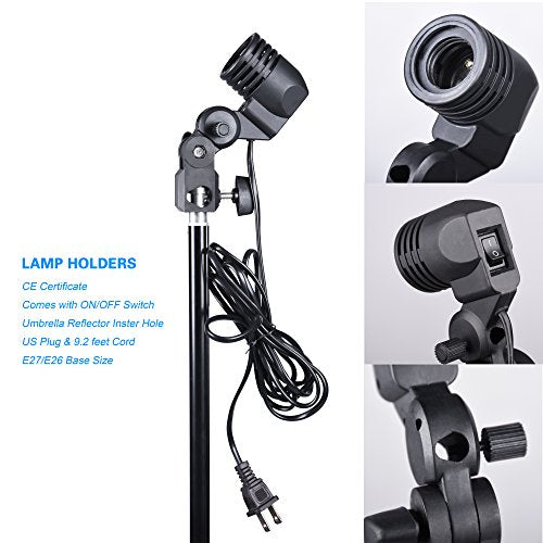 EMART Photography Umbrella Lighting Kit, 400W 5500K Photo Portrait Continuous Reflector Lights for Camera Video Studio Shooting Daylight (2 Packs) - size: 2 Pack