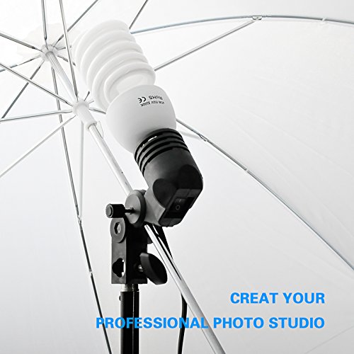 EMART Photography Umbrella Lighting Kit, 400W 5500K Photo Portrait Continuous Reflector Lights for Camera Video Studio Shooting Daylight (2 Packs) - size: 2 Pack