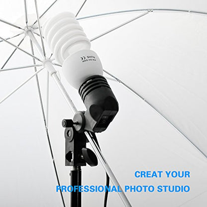EMART Photography Umbrella Lighting Kit, 400W 5500K Photo Portrait Continuous Reflector Lights for Camera Video Studio Shooting Daylight (2 Packs) - size: 2 Pack