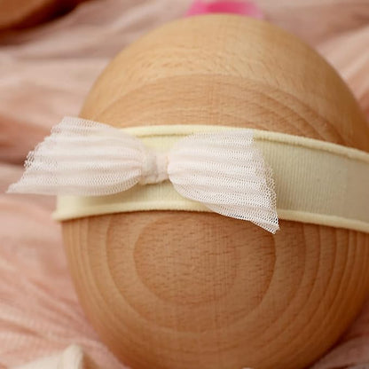Newborn Photography Outfits Girl, Baby Girl Photo Props, Newborn Photoshoot Ruffles Outfits with Headband - color: Beige
