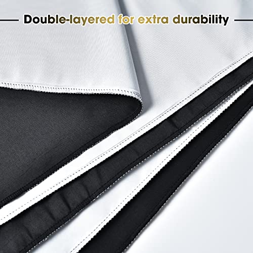 UTEBIT 3x5ft Photo Backdrop with 5 Clamps, 2-in-1 Revisible Black White Backdrop Screen, Black Backdrop White Photo Curtain Background for Photography, Live Stream, Video Shooting, Self Tape - size: 3*5FT