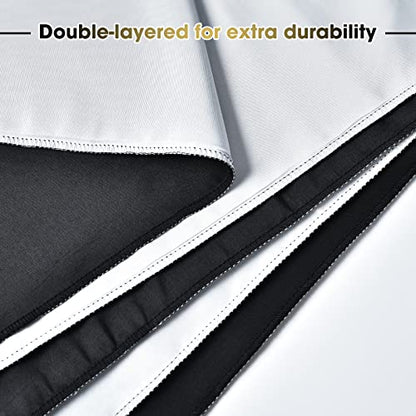 UTEBIT 3x5ft Photo Backdrop with 5 Clamps, 2-in-1 Revisible Black White Backdrop Screen, Black Backdrop White Photo Curtain Background for Photography, Live Stream, Video Shooting, Self Tape - size: 3*5FT