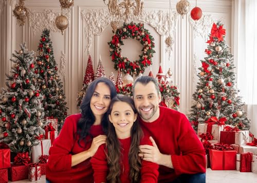7x5ft Christmas Fireplace BackdropsChristmas Decor Photo Prop Holiday Family Party Birthday Baby Shower Decoration Photo Booth Props D785 - size: 7x5ft