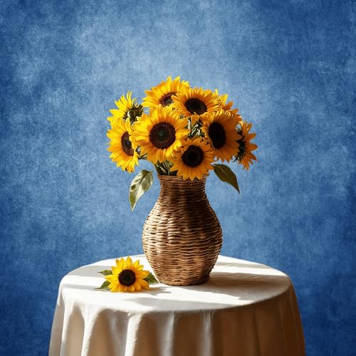 Dark Blue Gradient Photography Backdrop 6x9 FT Retro Abstract Textured Backdrops Professional Pictures Portrait Solid Color Background Party Photoshoot Banner Decoration Photo Booth Prop - color: Dark Blue, size: 6x9 FT