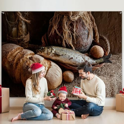 5x7ft Photography Backdrop Bread Fresh Fish loafs Pictures Photo Backdrop Photography Background for Photoshoot Portrait Video Party Photo Studio Prop Booth - color: Color9