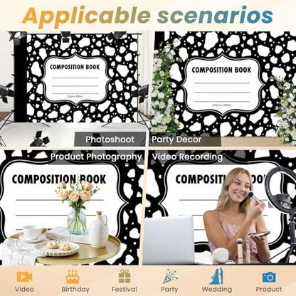 5x7ft Photography Backdrop Backdrop Notebook Paper Welcome First Day School Composition Classroom Photo Backdrop Photography Background for Photoshoot Portrait Video Party Photo Studio Prop Booth - color: Color6