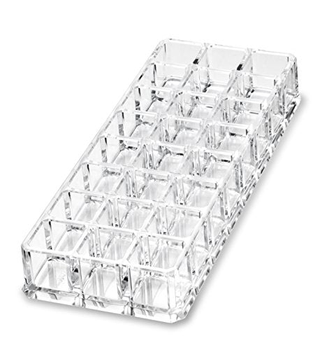 byAlegory Premium Beauty Organization Acrylic Lipstick Organizer & Beauty Container 24 Space Storage (Clear)