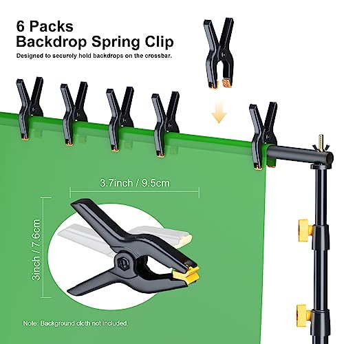 LINCO Lincostore Backdrop Stand for Parties Kit 10x7 ft Adjustable Back Drop Photography Studio Photo Background Support System with Clamps, Sand Bag, Carrying Bag 4172 4174 (10x7 ft) - size: 10x7 ft
