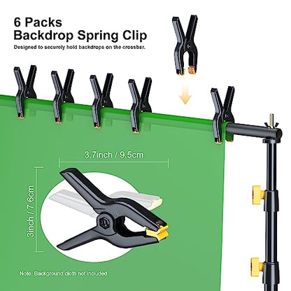 LINCO Lincostore Backdrop Stand for Parties Kit 10x7 ft Adjustable Back Drop Photography Studio Photo Background Support System with Clamps, Sand Bag, Carrying Bag 4172 4174 (10x7 ft) - size: 10x7 ft