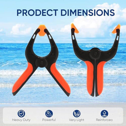 8pcs 4" Woodworking Fixing Tools Spring Clamp Photo Studio Background & Green Screen Fixing Clips for Model Making, Toggle Clamps Wood Fixing Tools Photo Studio Background Pipe Clamp
