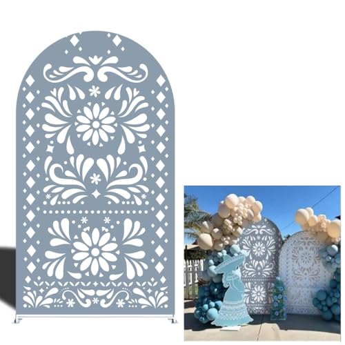 Dusty Blue Cielito Lindo Arch Backdrop Covers Mexican Theme Fiesta Wedding Parties Decoration Baptismx Baby Shower Birthday Party Supplies(Stand is not Included) (3x5ft(90x150cm),G-4038) - color: G-4038, size: 3 x 5 ft