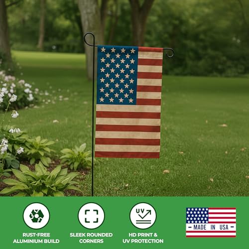 Custom Garden Flag with Pole Stand by BCB Print - Personalized Outdoor Flag with Your Photo, Text or Logo | Double-Sided Flag with Stand | Garden Flag Holder | Made in USA | 12x18 inch - color: Garden Flag