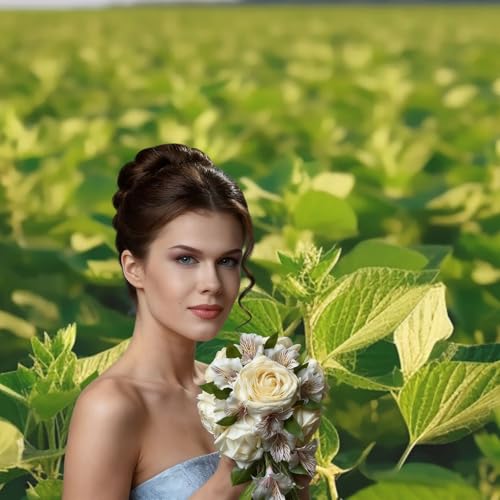 Soybean Field Backdrop Background for Photography 5x7ft Photobooth Professional Photo Backdrop Curtains Video Photography Studio Photo Backgrounds Banner Booth Background Screen Parties - color: Soybean Field