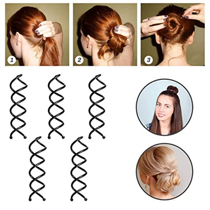 25 Pieces Hair Styling Tools Kit, Magic Styling Tools Kit, Simple and Fast, Com Hair Clips/Pins/Foam Pads for Women Girls Hair Braiding
