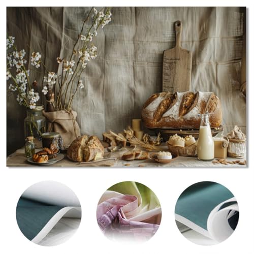 Bakery Baking Table Backdrop 12x10ft Morning Food Cake Table White Flower Photography Background Party Baby Shower Kid Birthday Photoshoot Banner Studio Photo Booth Props Banner Decorations - size: 12x10FT