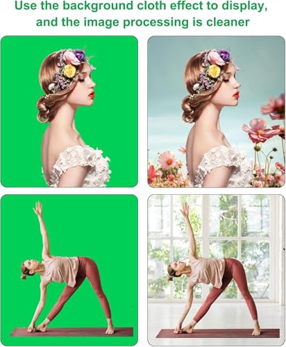PULUZ Green Screen Backdrop with 4 Fixing Clip, 6.6 x 6.6 Ft Photography Chroma Key Greenscreen Background for Streaming Zoom, Live Streaming, Photo Video Studio - size: 6.6 x 6.6 Ft