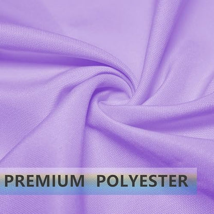 PLOYMONO Lavender Heavy Duty Cloth Napkins - 17 x 17 Inch Solid Washable Polyester Dinner Napkins - Set of 8 Napkins with Hemmed Edges - Great for Weddings, Parties, Spring Easter Summer & More - color: Lavender