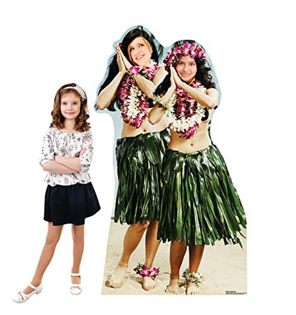 Cardboard People Hawaiian Hula Girls Stand-in Life Size Cardboard Cutout Standup - color: Hawaiian Hula Girls