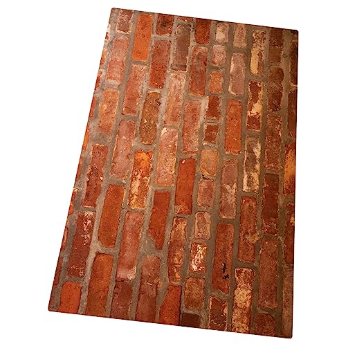 Bessie Bakes Super-Thin Red & White Brick Replicated Photography Backdrop 2 Feet Wide x 3 Feet Long