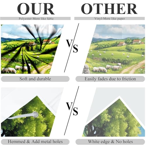 5x3ft Fabric Emerald VBS 2026 Backdrop Spring Summer Green Garden Grass White Cloud Crafts VBS 2026 Decorations Background Students Improve Imagination Exploring The World Props - color: Clover, size: 5x3ft