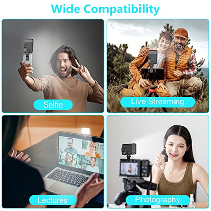 Hagibis RGB Video Light, 360° Full Color Selfie Light LED Camera Light with 3 Cold Shoe Mounts/CRI 97+/20 Scene Modes/2200mAh Rechargeable Portable Phone Light Photography Selfie Lighting - color: RGB