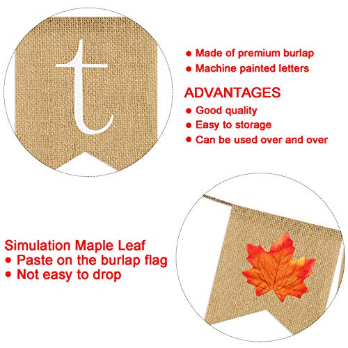 Thankful Burlap Banner | Thankful Burlap Wall Banner| Thanksgiving Banner | Rustic Thanksgiving Decoration | Fall Banner| Thanksgiving Decor