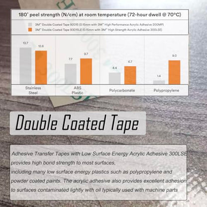 3M Double Sided Tape Heavy Duty Made of 300LSE 0.39"×36Ft Clear Mounting Tape Removable for Electronics Scrapbook LED Poster Art Craft - size: 0.39"×36Ft