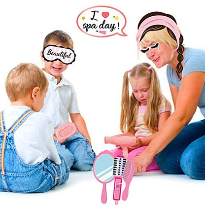 25Pcs Spa Photo Booth Props with Stick, Makeup/Spa Party Decorations for Women, Girls, Birthday Party Decorations, Makeup Selfie Props