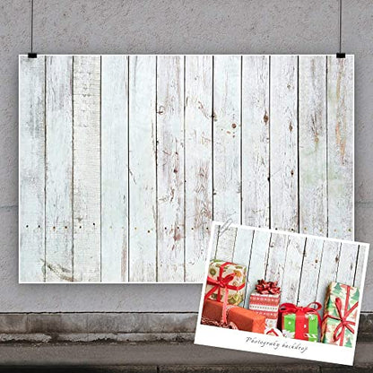 White Wood Photo Photography Backdrop,Yeele 8x6ft Vinyl Grey Wooden Floor Rustic Faux Wall Texture Background,Baby Shower Birthday Party Cake Table Decoration Banner Newborn Kids Portrait Photoshoot - size: 8x6ft