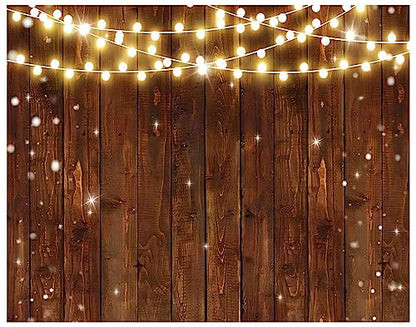 YYNXSY Rustic Glitter Wood Photography Backdrop for Wedding Party Banner Birthday Bridal Shower I Do BBQ Baby Shower Background Photo Booth 7x5FT YY-517 - size: 7X5FT