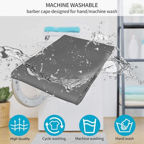 Custom Barber Cape Unisex Salon Hair Cutting Capes Add Your Image Logo Haircut Kit Personalized Stylist Tool - color: Gray