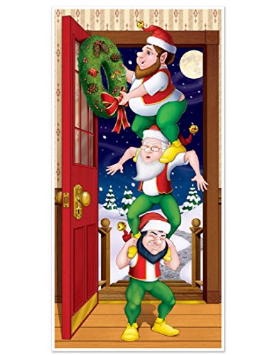Beistle - Christmas Elves Door Cover - Standard - style: Christmas Elves