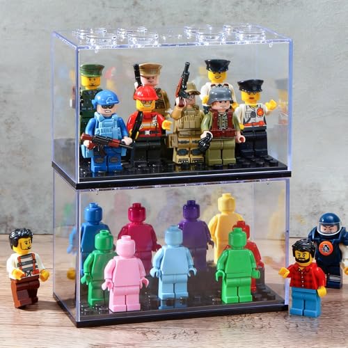 Small-Sized Acrylic Display Case, Clear Dustproof Storage Box, 4 Pack Building Block Display Boxes for Collectibles, Suitable for Showcasing Collectibles - size: 4 Pack