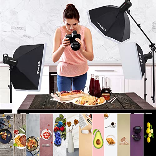7PCS 14Patterns Double-Sided Photography Background Paper, Waterproof Reusable 34x23in Flat Lay Photo Tabletop Backdrops for Product Food Jewelry Cosmetics Makeup