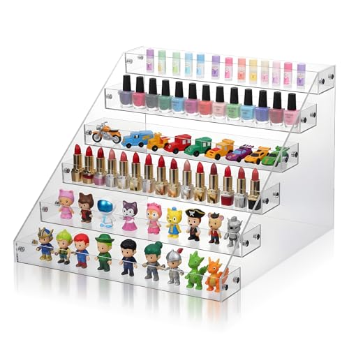6 Tier Clear Acrylic Display Shelf, Risers Display Stands,Perfume Organizer,Cupcake Stand,Tiered Display Stand,Sticker Display, Card Stands For Display, Card Display Stand, Figure Display, Spice Rack